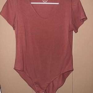 Maurices Terracotta Short Sleeve Bodysuit